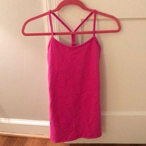 Hot pink workout tank